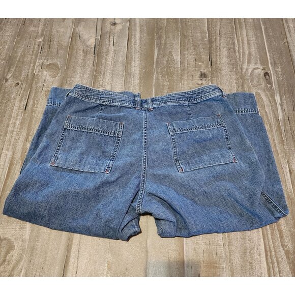 Riveted By Lee Womens Denim Wide-Leg Cropped Jeans 16 M 100% Cotton - Picture 9 of 10